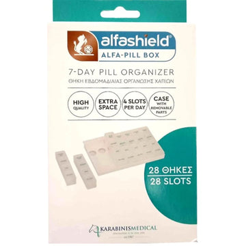 Alfashield Pill Organizer 28 Slots για Οργάνωση Χαπιών